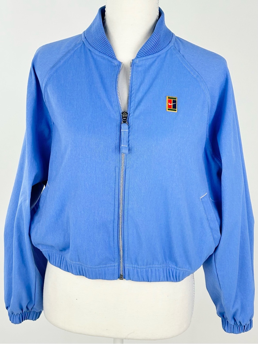 NikeCourt Team Dri-FIT Blue Cropped Tennis Jacket Women's Small